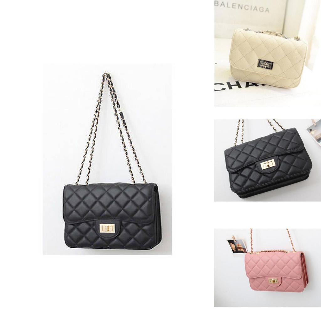 Trendy Hollow Chain Crossbody Bag With Lock Closure For Women