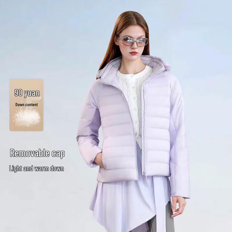 

SNOWFLYING Women s Short Hooded Puffy Down Jacket M