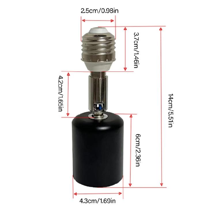 E27 Bulb Socket Extender 90 Vertical 360 Horizontal Adjustment 150W Ceramic Metal Heat Resistant Lamp Adapter Head