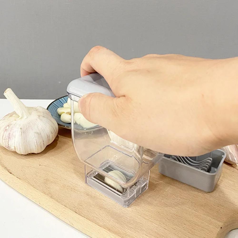 Garlic Slicer, Press Garlic Cutter, Super Thin Fast Slicer, Rust Proof, Dishwasher Safe, Easy Clean To Disassemble