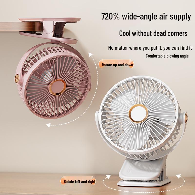 Ultra-Quiet USB Rechargeable Mini Bedside Fan with Long Battery Life
