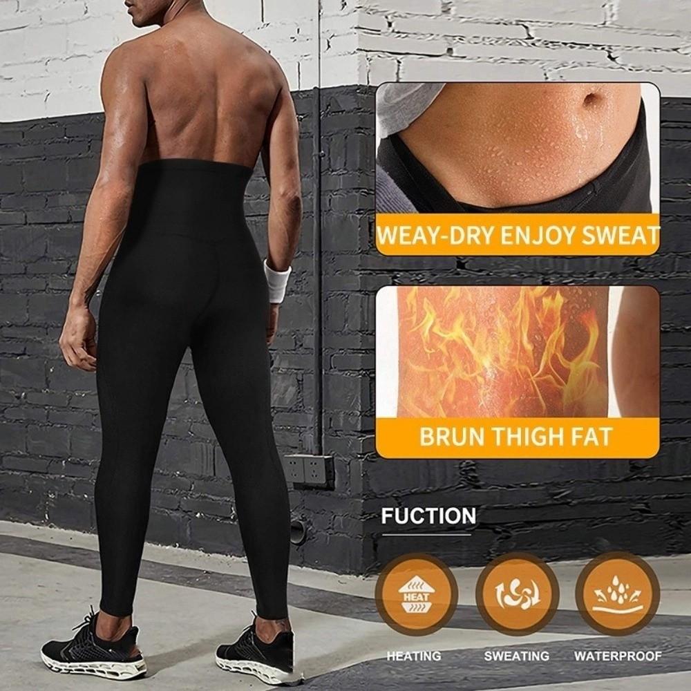 Hot Thermo Sweat Absorption Pants Compression Fit Men Loss Leggings Body Shaper  Sport Activities
