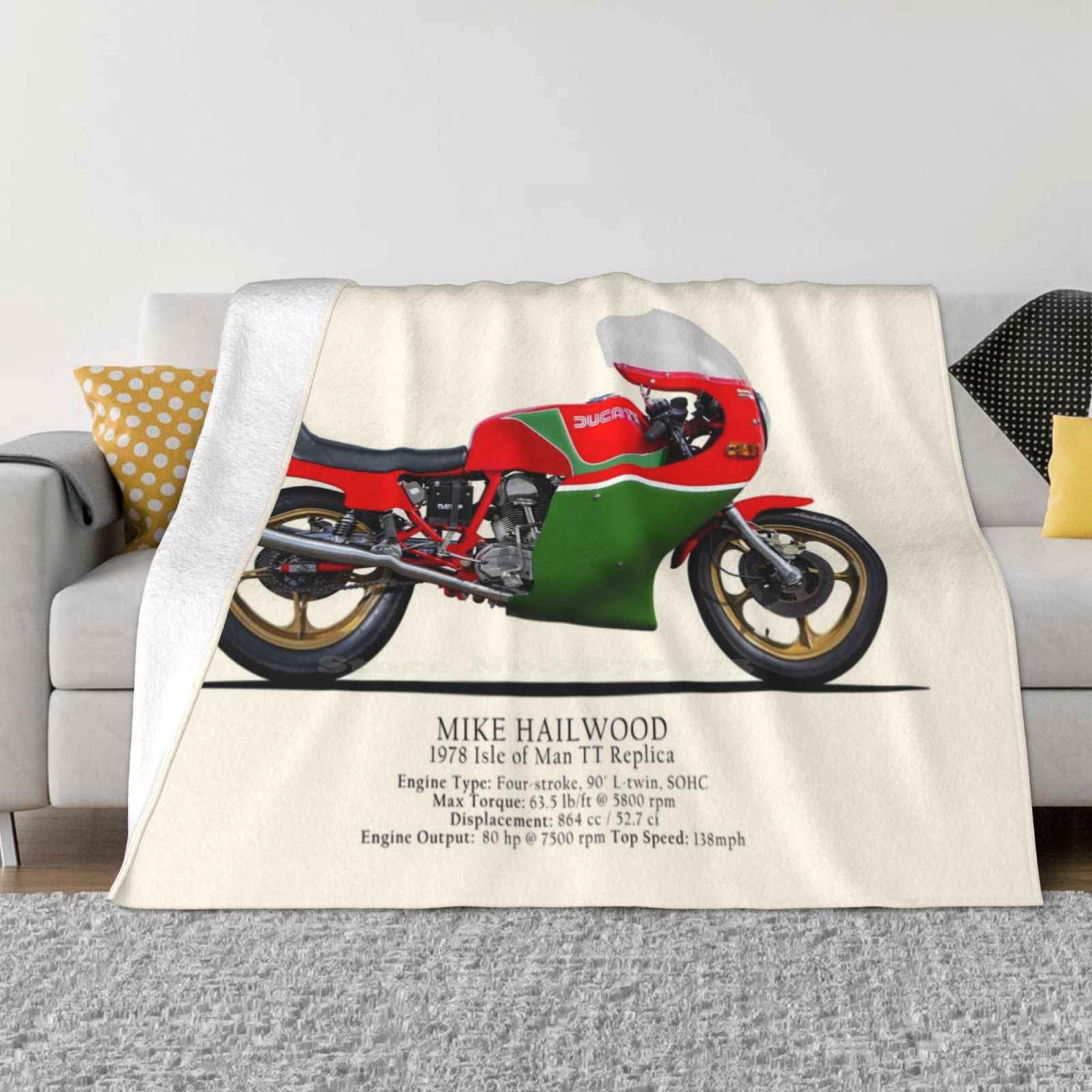 The Mike Hailwood Motorcycle Super Warm Soft Blankets On Sofa/Bed/Travel Mike Hailwood Replica Mhr Mike Hailwood Motorcycle 30x40in