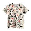 Kinder Mode Lässig Kurzarm Tier Floral Print Rundhals T-Shirt Top