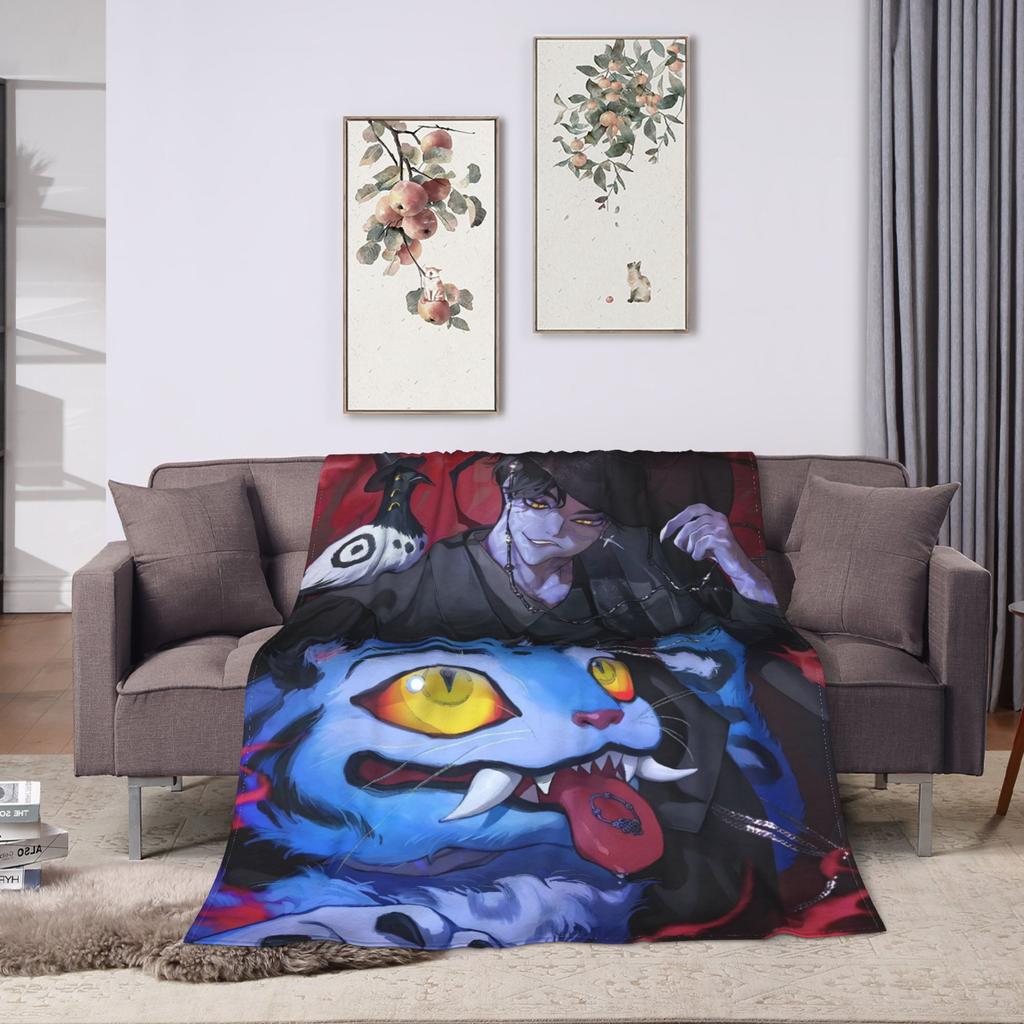 Saja Boys Jinu Kpop Demon Hunters Coperta Tigre Derpy Calda Morbida Novità Peluche Coperta Plaid Per Copriletto in Flanella