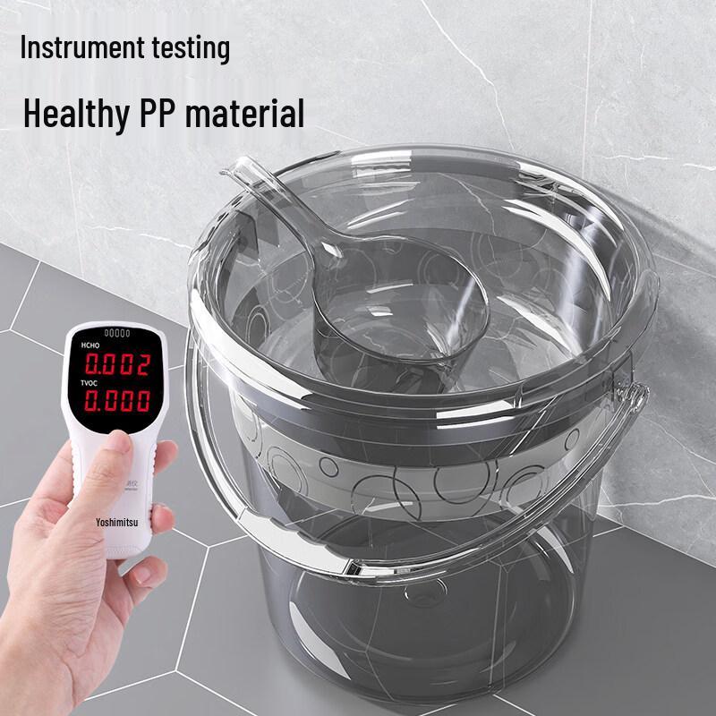 ZISIZ Transparent Portable Plastic Household Bucket