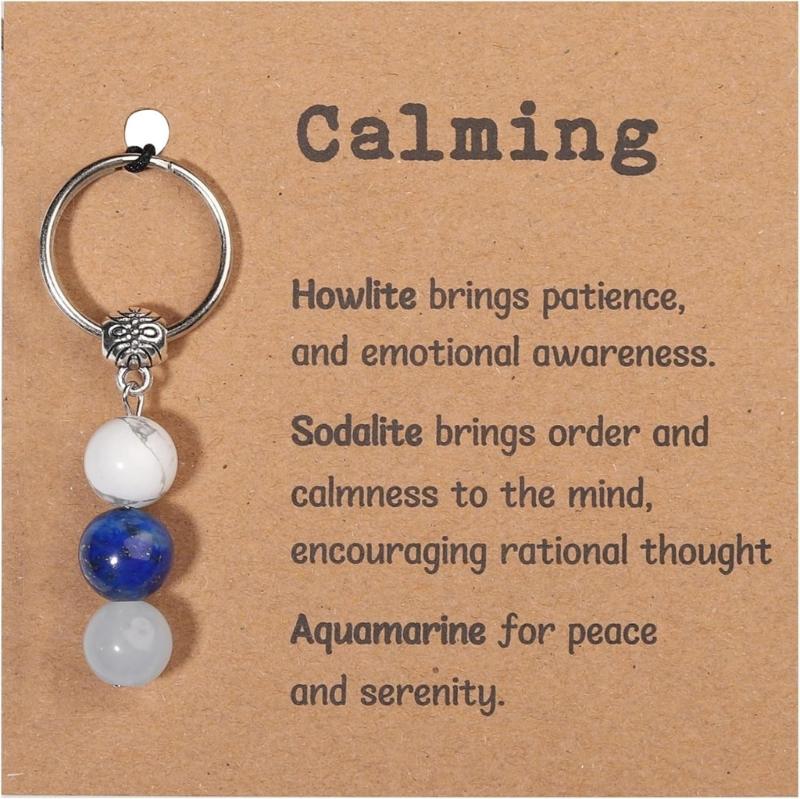 

Ручная работа Брелок с камнями исцеления Лунный камень Розовый кварц Зеленый хризопраз Розовый кристалл Энергетические украшения Для медитации Расслабления