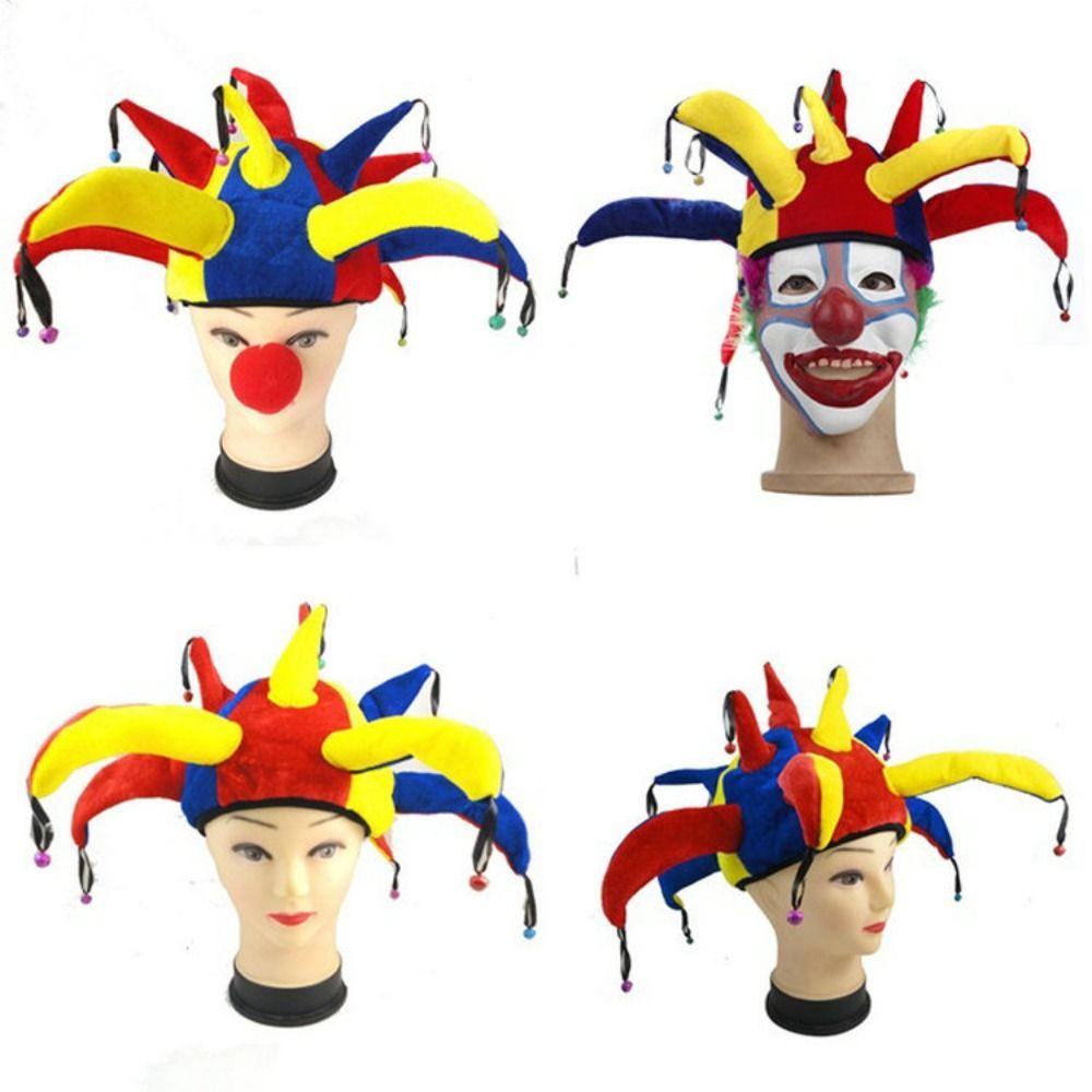 Multicolor Party Costume Hat Dress Up Funny Clown Hat Carnival Clown Hat  Halloween