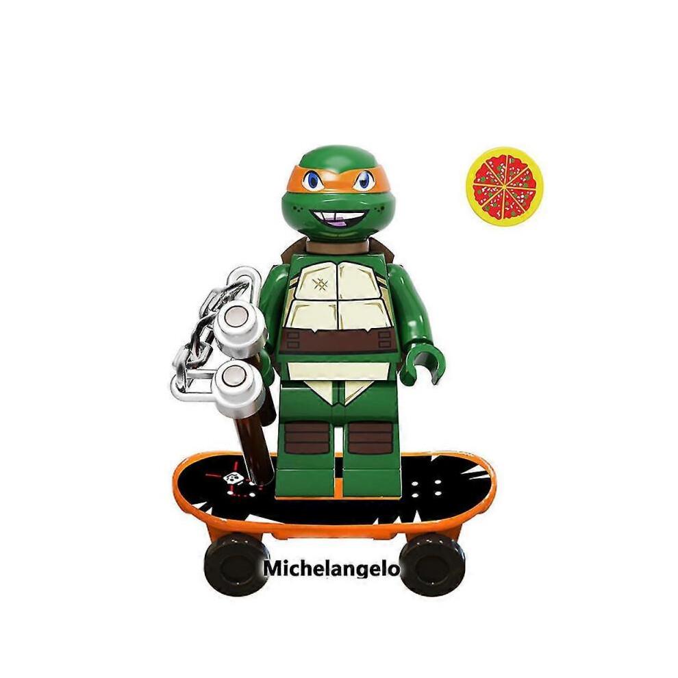 12 szt. Seria Wojownicze Żółwie Ninja Raphael Leonardo Michaelangelo Donatello Minifigurka Mini Zmontowany Klocek do Budowania Zabawka Prezent dla Dzieci