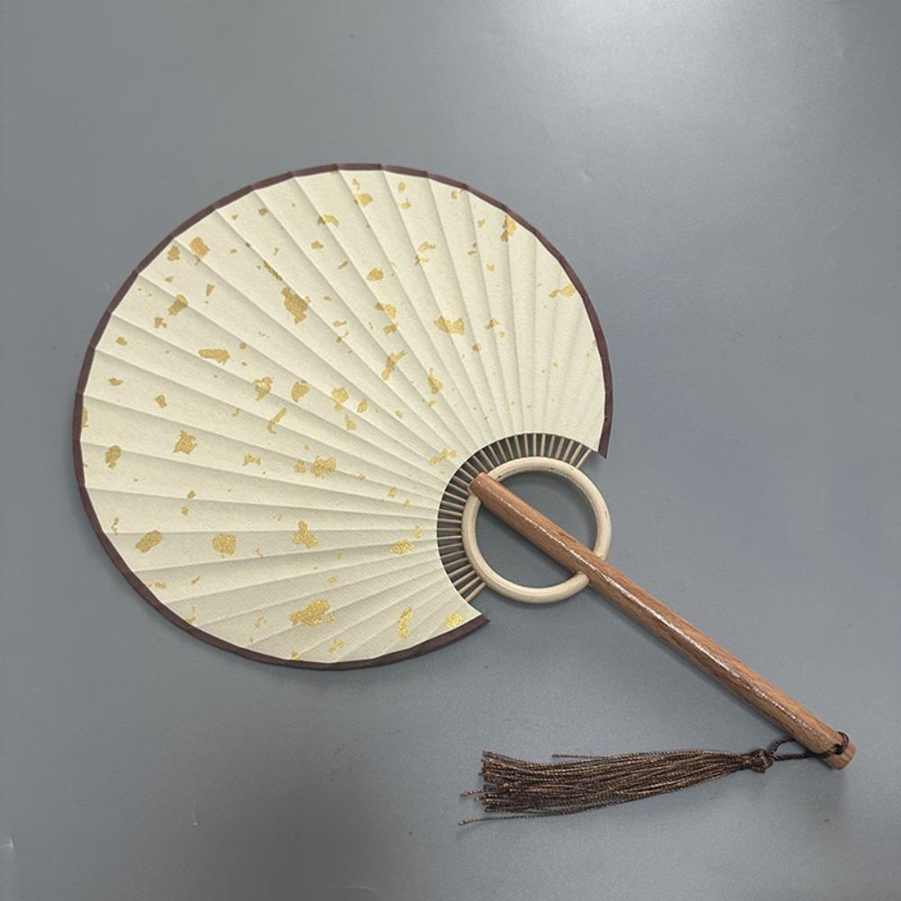 Vintage Chinese Style DIY Fan Classical Round Fan Portable DIY Xuan Paper Fan  Room Decorations