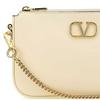 Valentino Vlogo Chain Strap Zipper Closure Leather Mini Shoulder Bag Women Shoulder Bag Ivory W2P0AA9MIM098