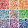 100 Stück 8×8mm Farbverlauf Acryl Blume Perlen Zweifarbige Abstandshalter Perlen für DIY Armbänder Ohrringe Halsketten Schmuckherstellung Zubehör