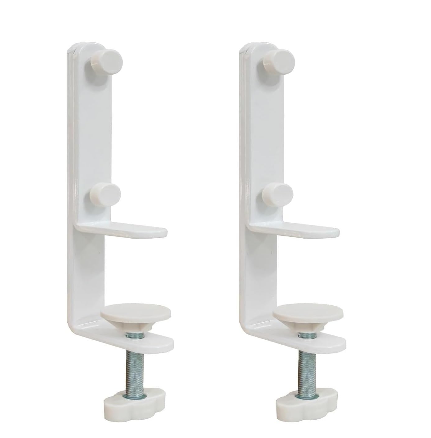 

siawadeky Perforated Board 1 Desk Perforated Board Adjustable No Drilling Easy Durable for Fixing Perforated Boards Clamps, Pair, Stand, Height, білий