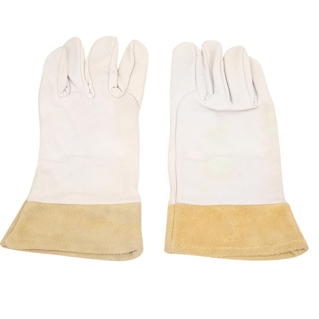 1 Pair TIG Welding Gloves Soft Sheepskin Comfortable Gloves Working Hands Safety ProtectionL 10.2in Length 4.3in Width