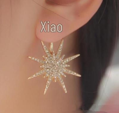 European & American Fashion Diamond Snowflake Star Earrings