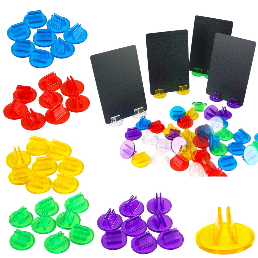 Card Holder Card Binder Clips Transparent Card Holder Various Colours Available Fitting 2MM Cardboard for Board Game Accessories