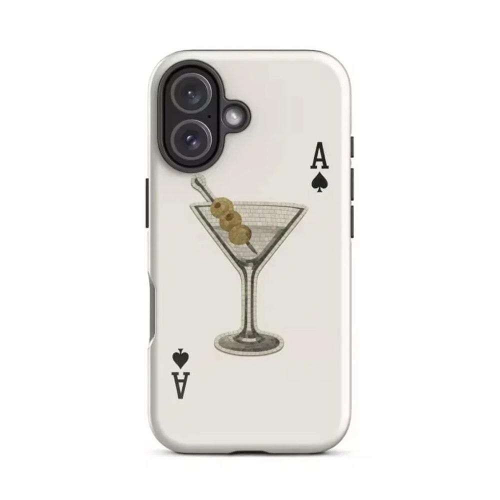 Luxury Clmj Guest Check Dirty Martini Phone Case for iPhone 17 16 15 14 13 12 11 X XS Air Pro Max Plus Double-layer Back Cover