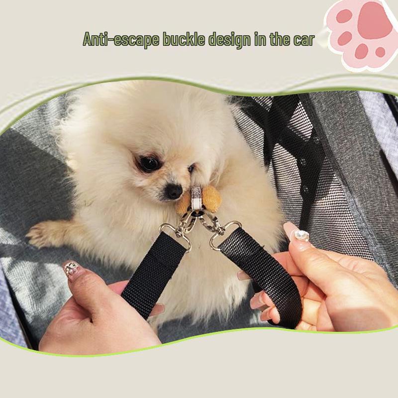 GVBB Compact Foldable Pet Stroller for Cats and Dogs - Lightweight, Detachable Design for Easy Travel.