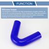 X AUTOHAUX 1pc Inner Diameter 30mm Length 120mm 135 Degree Blue Car Silicone Hose