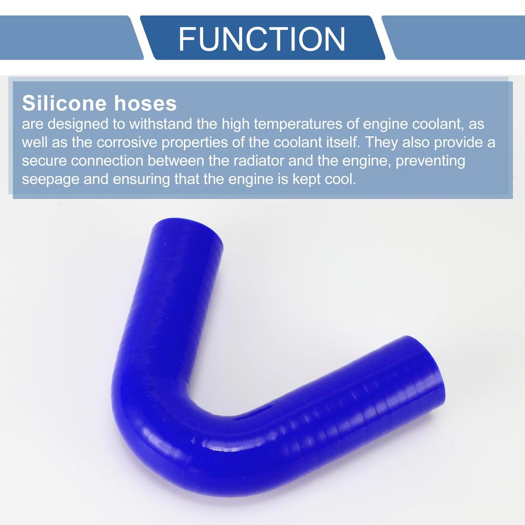 X AUTOHAUX 1pc Inner Diameter 30mm Length 120mm 135 Degree Blue Car Silicone Hose