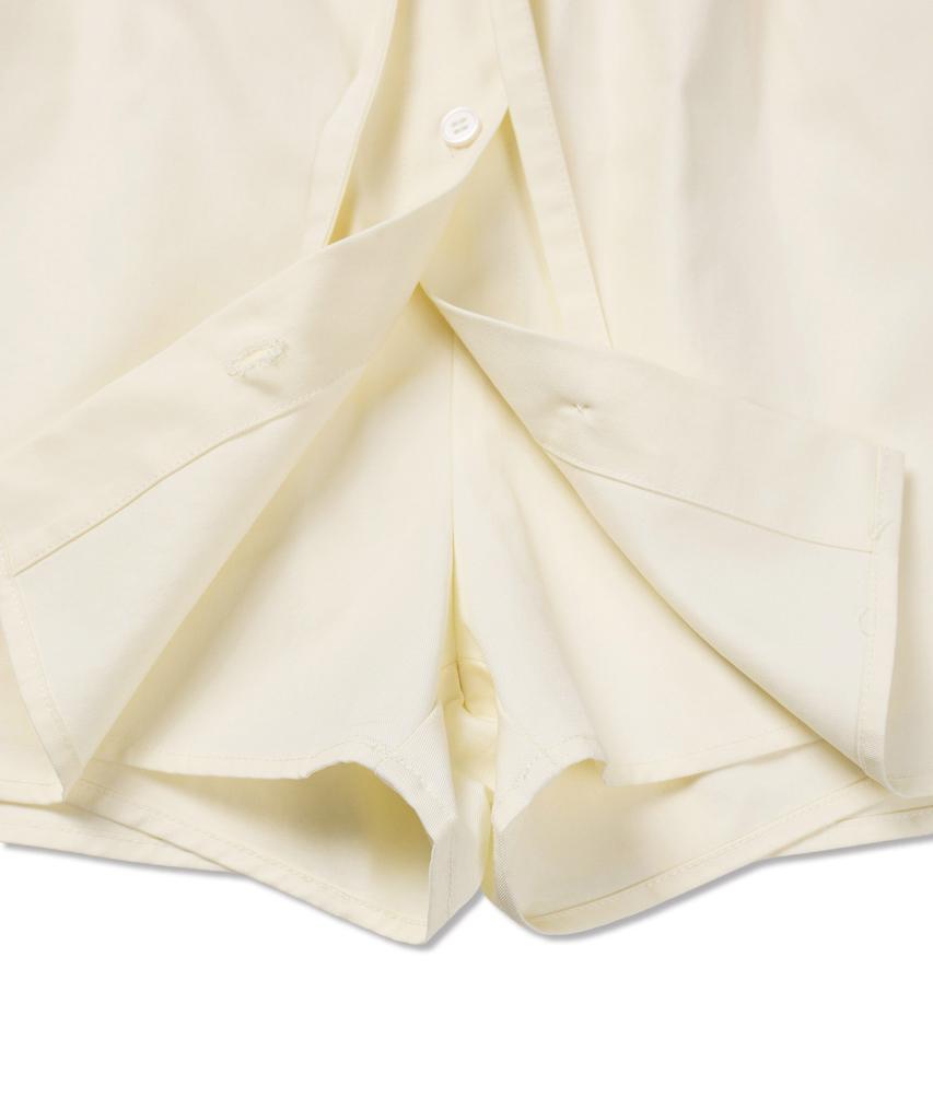Michikoleondeonkosino Button Detail Skirt Shorts Cream Ivory