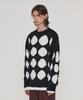 UNALLOYED Hole Argyle Round Knit / Black