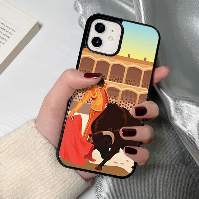 Bullfight Bull Fight Phone Case for iPhone 16 15 14 12 13 mini PLUS X XS XR 11 PRO MAX Back Cover Fundas