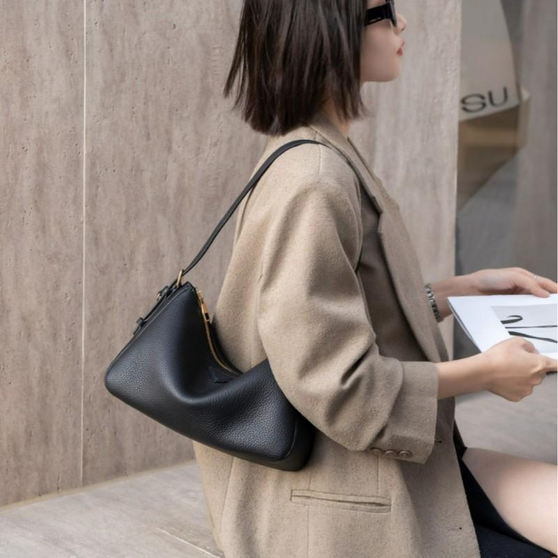 Minimalist Korean-Style Single Shoulder Crossbody Bag Women Soft Genuine Leather Daily Commute