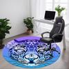 1pc Tiger Skull Office Round Area Rug, Indoor Mat Suitable For Office, Under Office Chairs Bedroom Living Room Home Decor, Room Deco
