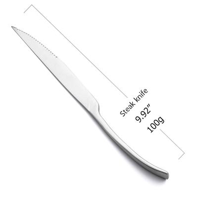 1Pc Prata Fosca Bife Faca Garfo Colher de Chá Talheres 18/10 Aço Inoxidável Louça Sobremesa Talheres Cozinha Ocidental Talheres Resistente