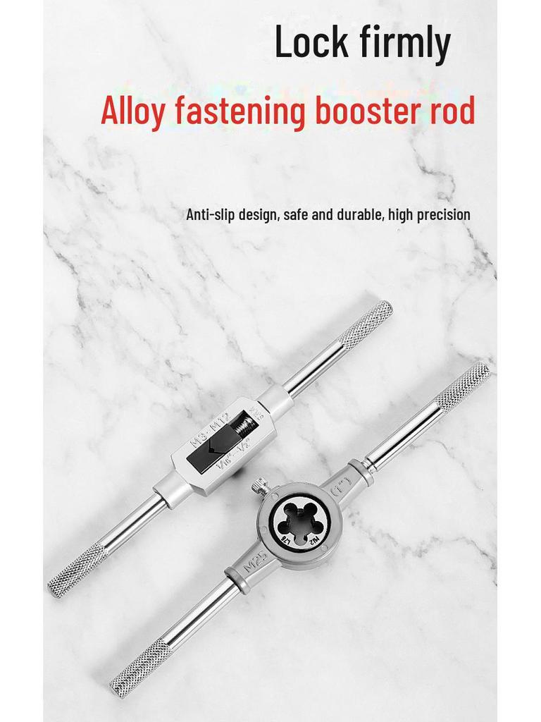 Set Tarozi și Filiere din Oțel Aliaj de Calitate Industrială, Metric M3-M12, 8 Piese