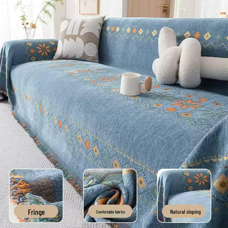 European Chenille Sofa Cover: All-Season Universal Slipcover