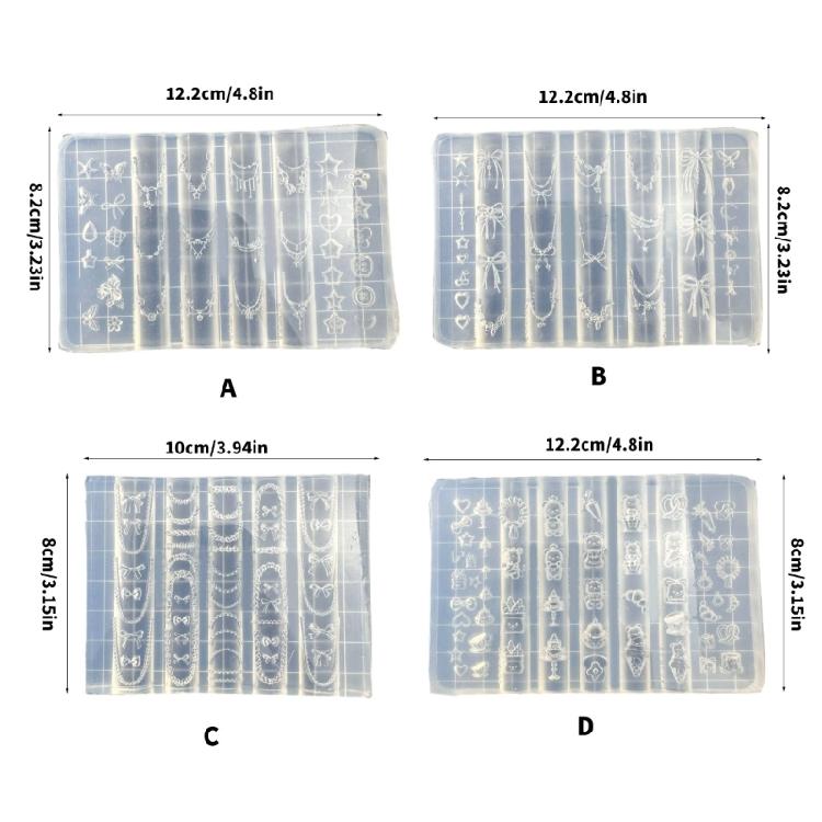 Akcesoria Artystyczne Formy Deserowy Niedźwiedź Tematyczne Paznokcie Formy do Projektowania Paznokci Formy do Zdobienia Paznokci do Delikatnych Wzorów Manicure