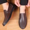 Men's Genuine Leather Slip-On Loafers: Business, Casual & Driving Shoes