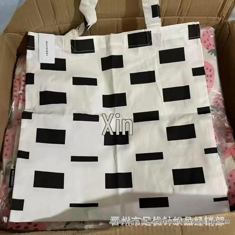 Eco-Friendly Finnish Floral Canvas Shoulder Bag: Minimalist, Large Capacity Tote for Women