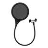 Professional Microphone Popping Filter Blowout Prevention Net With Double Layer Metal Mesh for Studio Recording