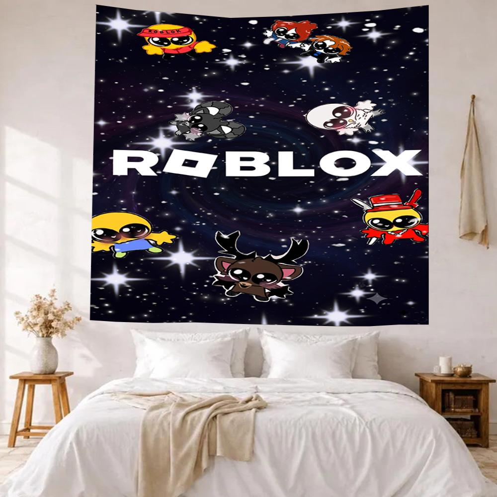 Roblox Vægdekoration Vægtæppe Kunst Til Kæledyrs Mindesmærke Fødselsdag Bryllupsfest Baggrund Familiegave