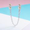 Charm S925 Sterling Silver Safety Chain Positioning Buckle Collection Fashion Beaded Bracelet Silver Accessories