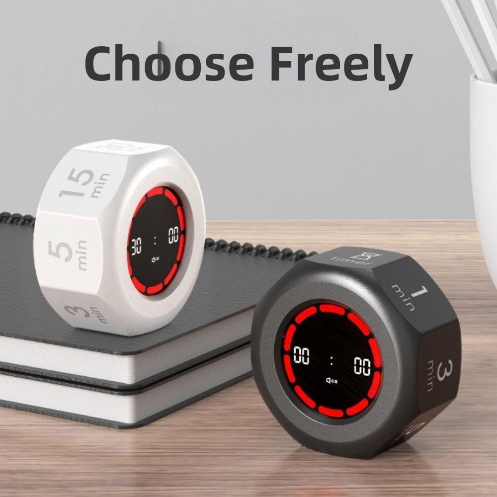 Octagon Automatic Rotating Timer 1/3/5/15/30/60/90min Pomodoro Timer for Kids Studying