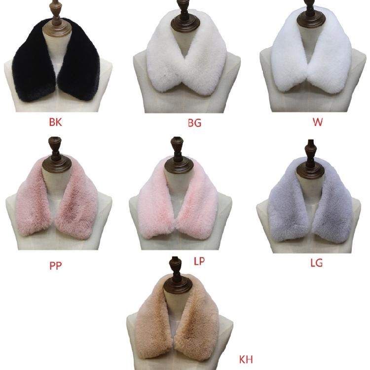 Women Furry Collar Wrap Neck Warmer Scarf Detachable Fake Collar Coat Accessory