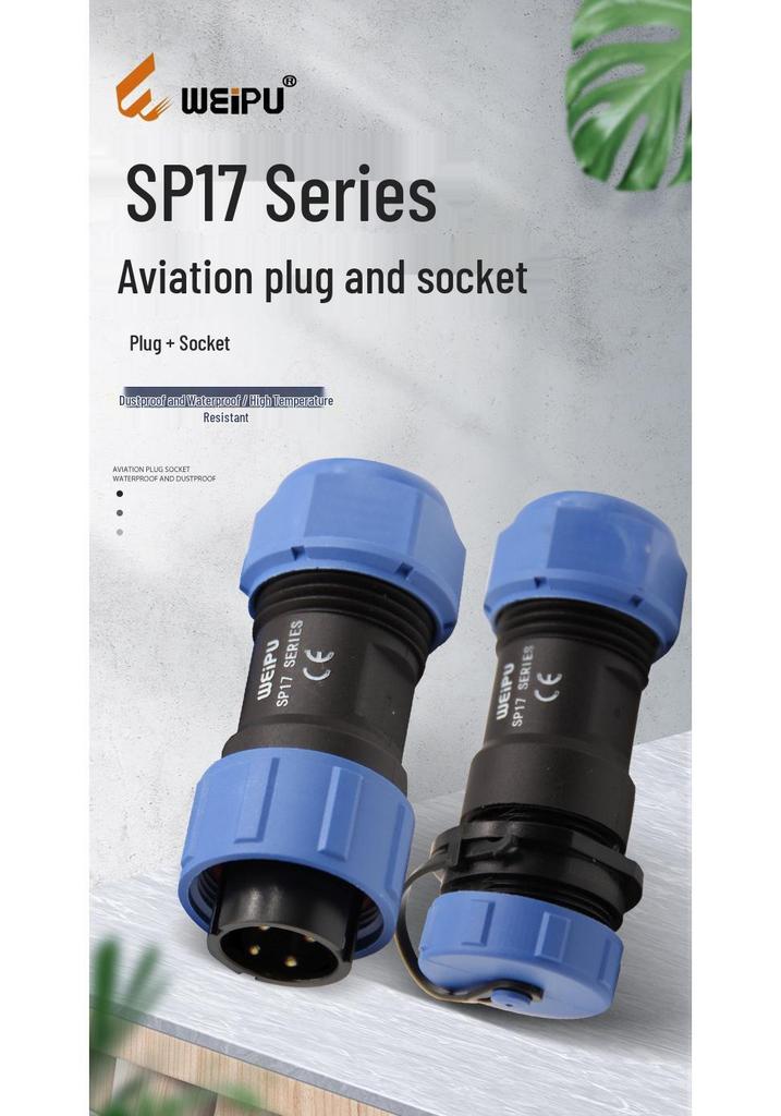 Weipu SP17 Series 2-9 Pin IP68 Waterproof Aviation Plug Connector