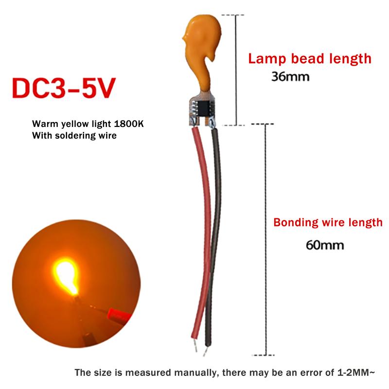 1Pcs 3-5V Led Flash Flame Candles Edison Bulb Led Filament 1800K Cob Diode Birthday Party Decoration Light Bulb Accessories