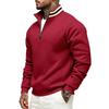 Mens Fleece Lined Stand Collar Sweatshirt Loose Fit Casual Outdoor Winter Warm Top