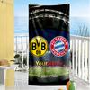 Borussia Dortmund Customize Text Beach Towel Super Soft Microfiber Quickdry Fabric Suitable for Swimming Gym Camping Yoga Vacation