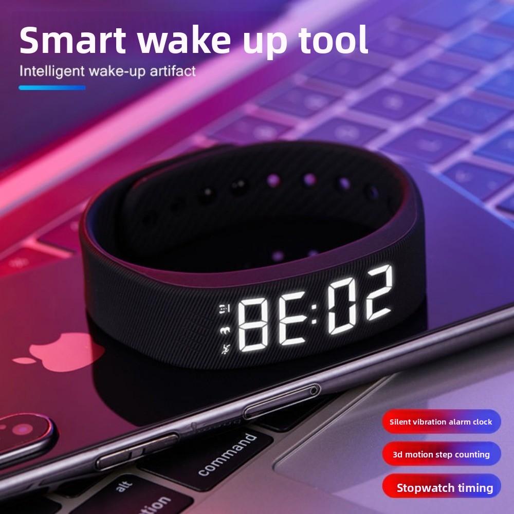 LED Digital Fitness Tracker Waterproof Fitness Wristbands Fashion Alarm Clock Watch  for Students