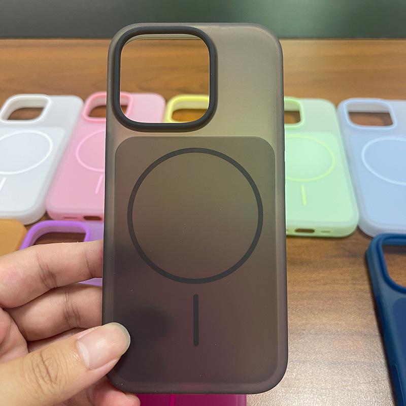 ins cream wind fake magnetic silicone mobile phone case is suitable for iPhone11-11 full series anti-skid and anti-drop protective case