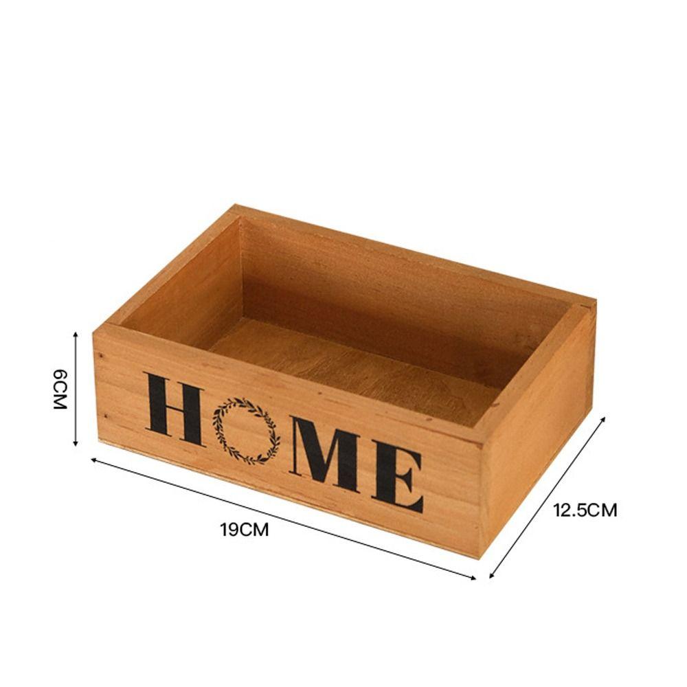 High Quality Creative Flowerpot Rectangle Vintage Succulent Boxes Natural Wooden Decor Pots