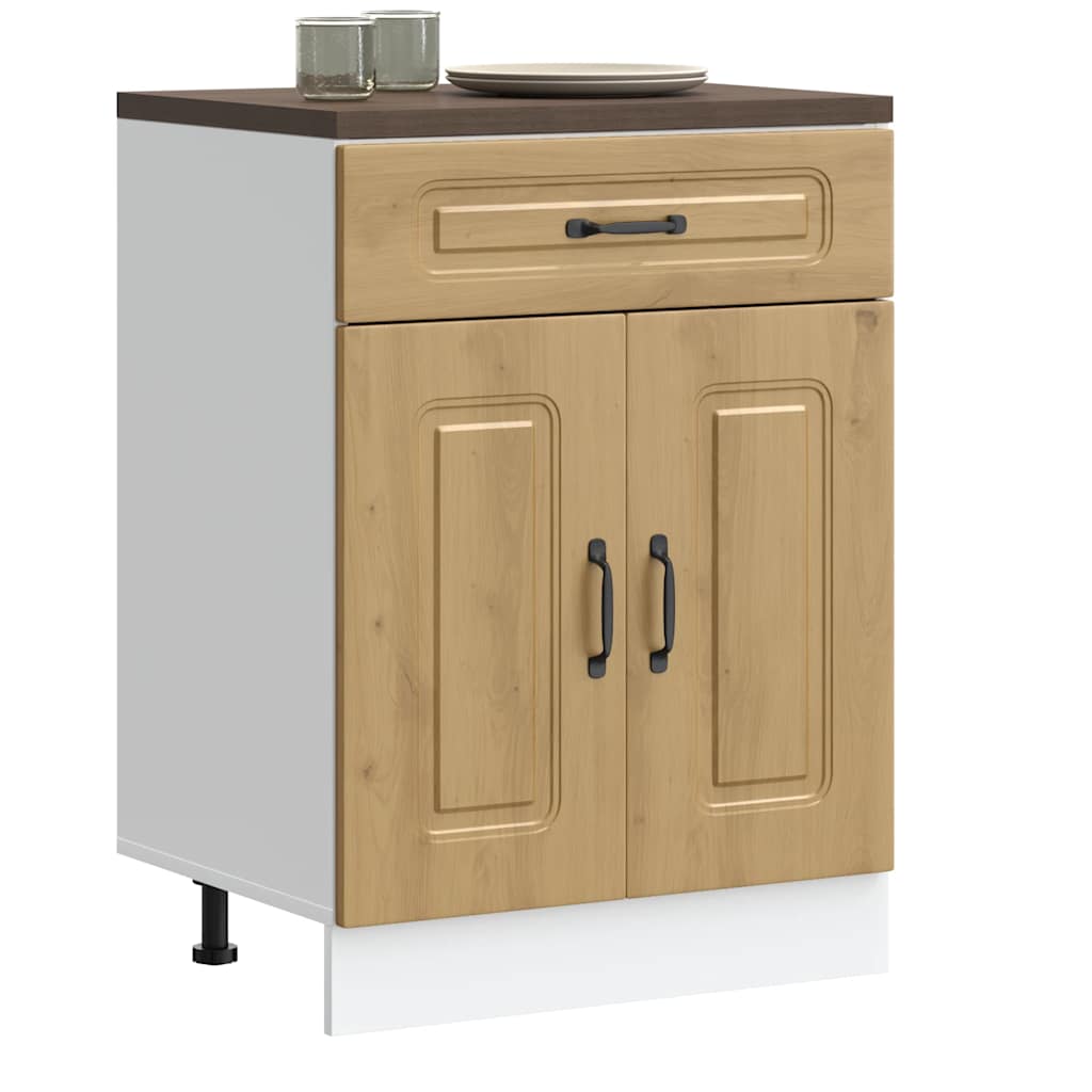 Kalmar Kitchen Base Cabinet Artisan Oak Wood Based Material