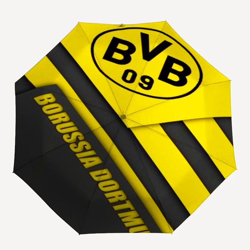 Borussia Dortmund Theme Automatic Umbrella, Lightweight & Portable, 8 Rib, Perfect for Outdoor Travel, Birthdays, Christmas, Gifts.