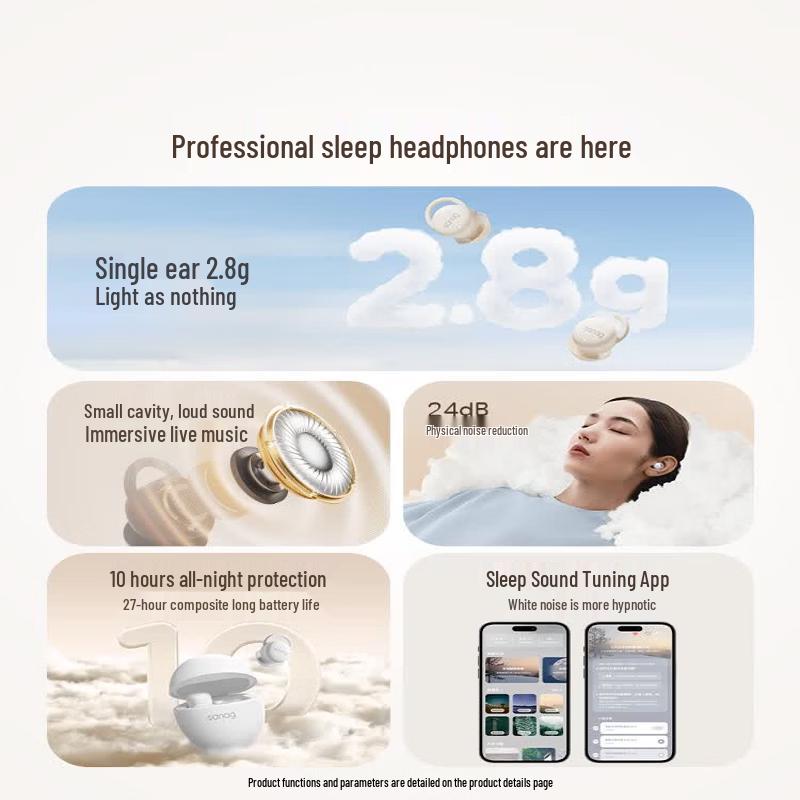 SANAG J20S Wireless Noise-Cancelling Sleep Earbuds